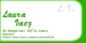 laura vacz business card